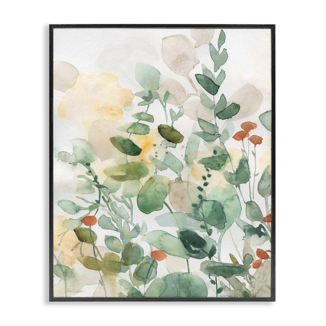 Stupell Industries Opaque Layered Leaves Framed Giclee Wall Art Design by Carol Robinson